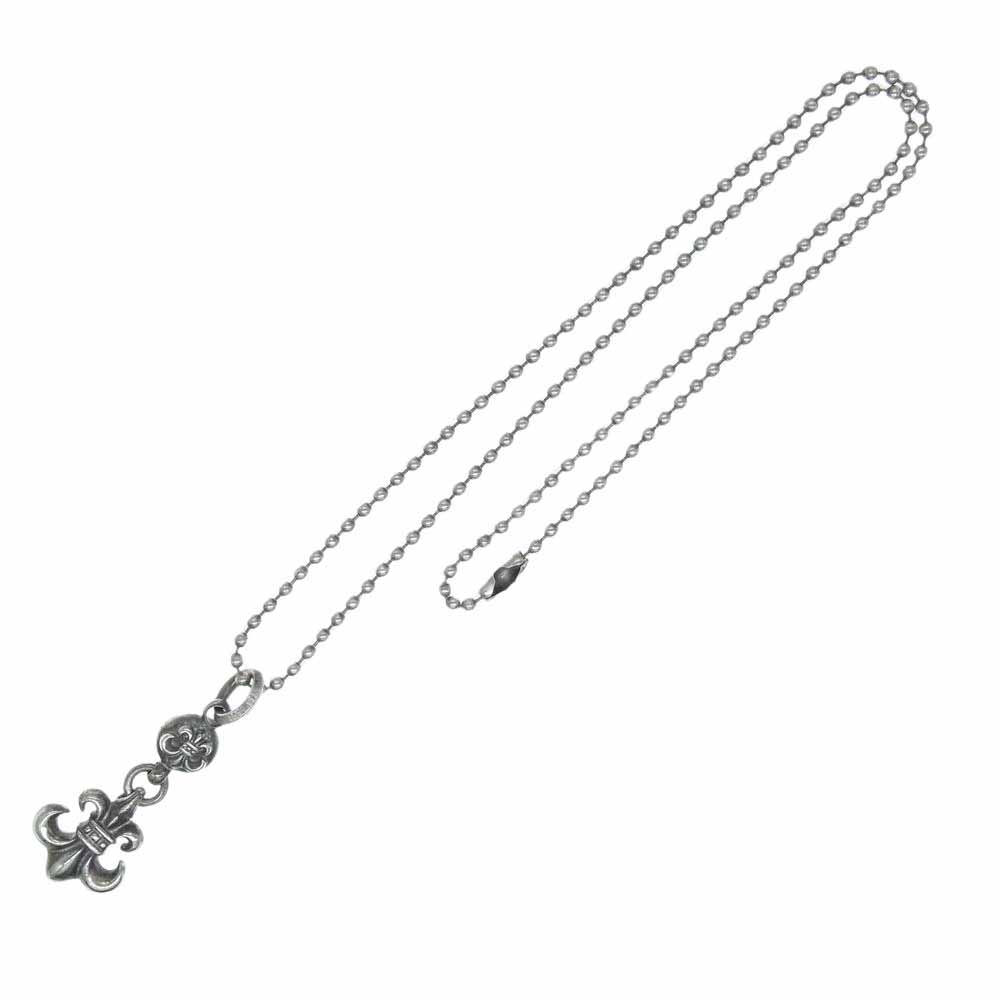 CHROME HEARTS クロムハーツ（原本無） ネックレス 1BALL BS FLEUR 1ボール BSフレア チャーム ネックレス シルバー系 メンズ【中古】