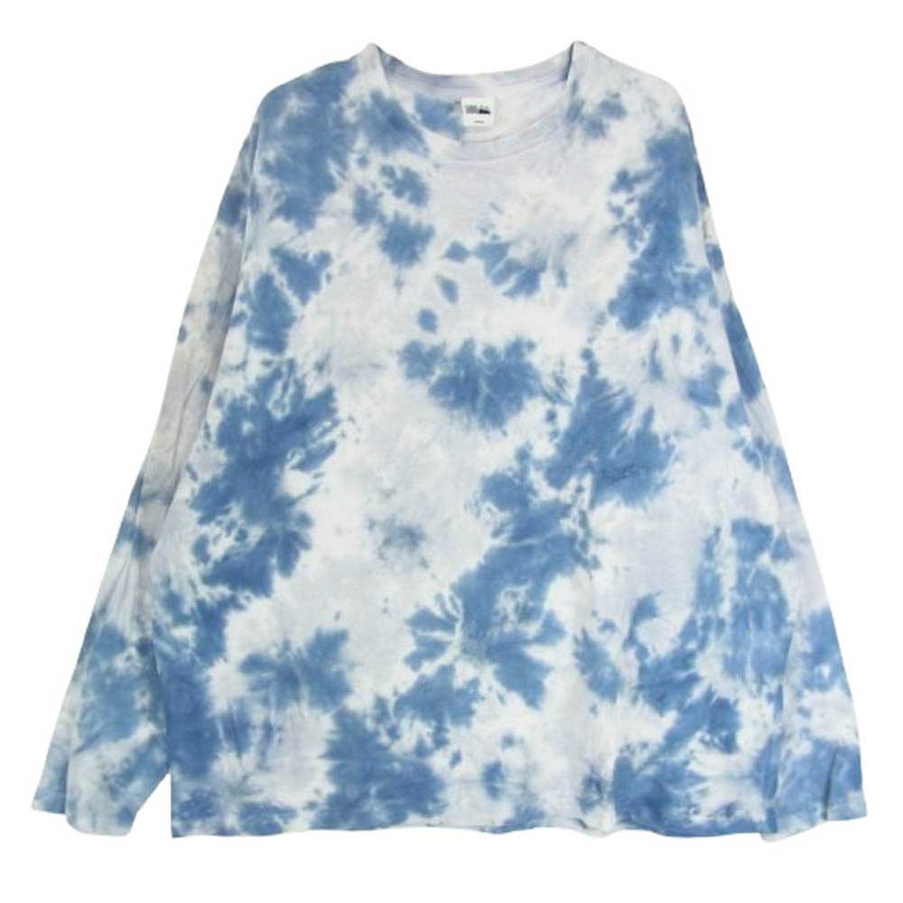 FIRST DOWN ファーストダウン タイダイ ロングスリーブ Tシャツ 長袖 ブルー系 L メンズ【古着】【中古】
