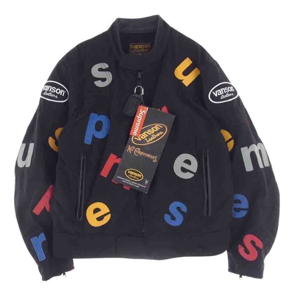 Supreme シュプリーム ジャケット 20SS × Vanson Leathers Letters Cordura Jacket バンソン レターズ コーデュラ ジャケット ブラック系 S メンズ【古着】【中古】