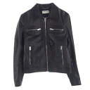 SAINT LAURENT サンローラン レザージャケット 14AW 361845 Y5GF1 エディ期 国内正規品 L01 シングル ライダース レザー ジャケット ブラック系 46 メンズ【古着】【中古】