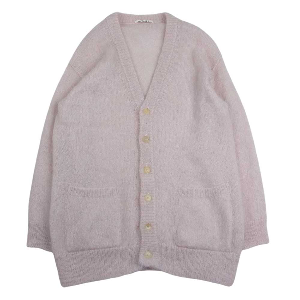 AURALEE オーラリー BRUSHED SUPER KID MOHAIR KNIT LONG CARDIGAN モヘヤ モヘア ニット 長袖 ロング カーディガン カーディガン ウール/モヘヤ 14061 0【中古】 レディース