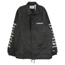 マークゴンザレス MARK GONZALES 03-11H-2001 BASECONTROL ベースコントロール 別注 レーヨン コーチ ジャケット ブラック系 M メンズ【古着】【中古】
