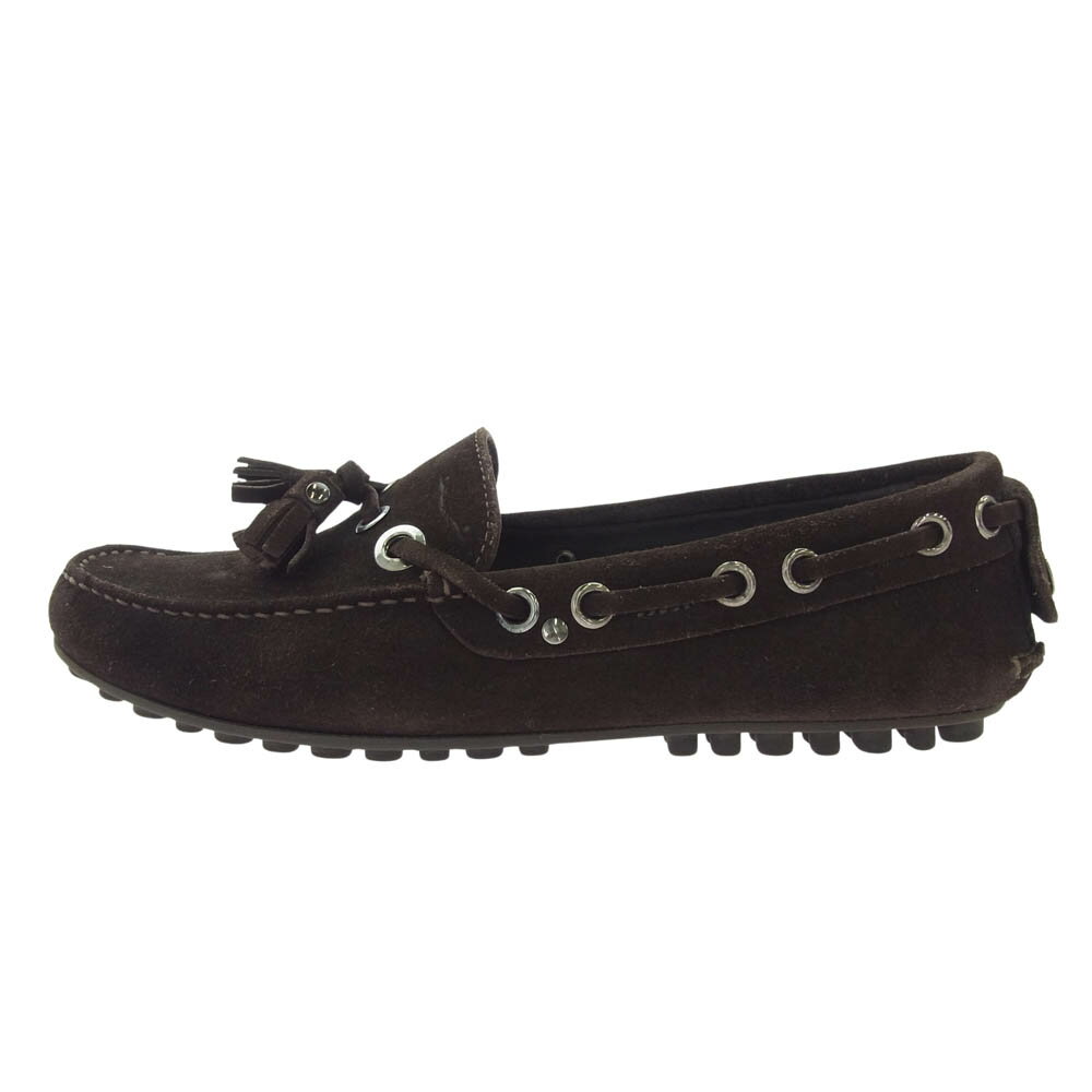 VOILE BLANCHE ボイルブランシェ ダークブラウン スエード モカシン シューズ ブラウン系 41 【美品】 メンズ【中古】