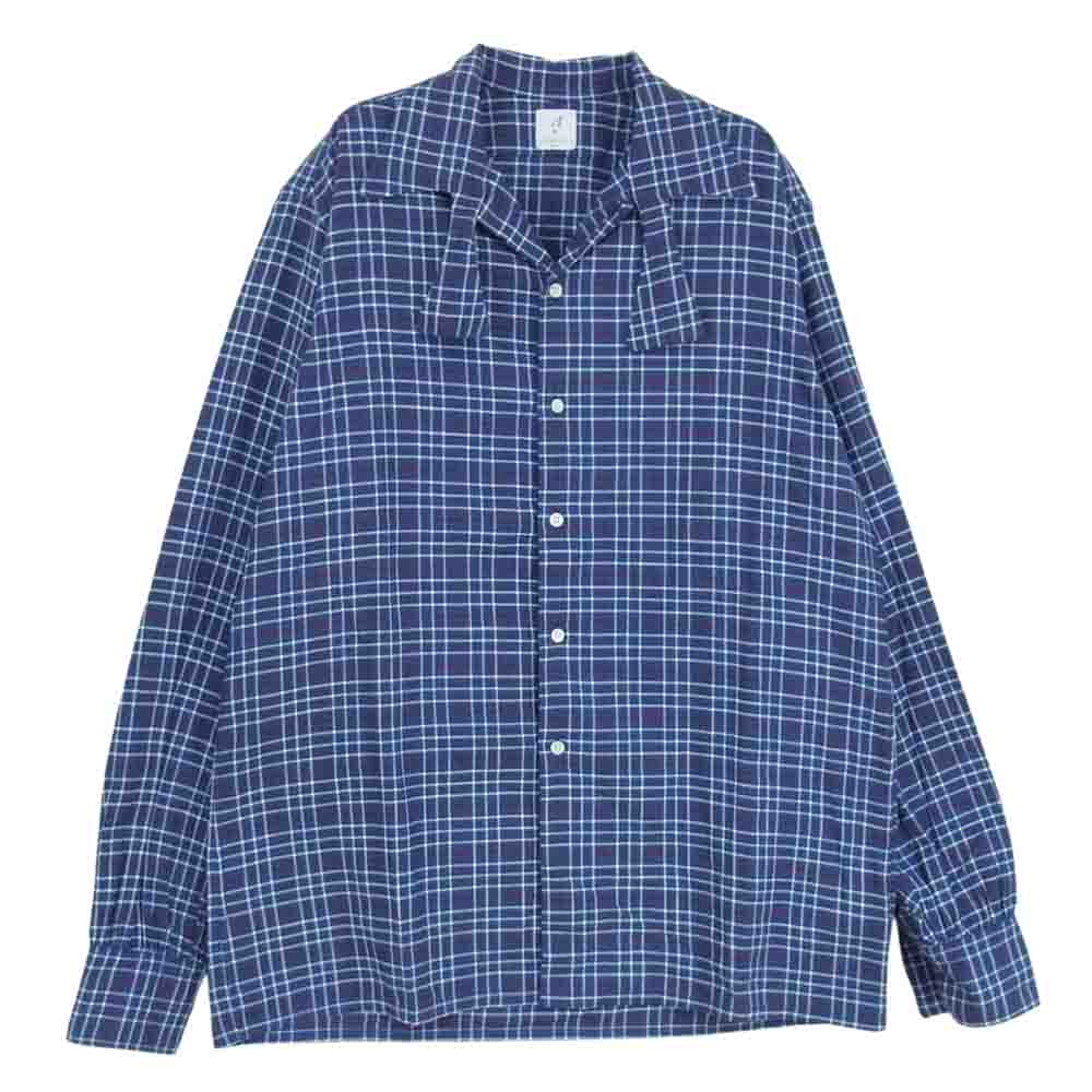 ANATOMICA アナトミカ 長袖シャツ 530-182-06 WEEKEND SHIRT ウィークエンド コットン 長袖 シャツ ネイビー系 S  メンズ