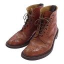 商品情報 ブランド名Tricker's（トリッカーズ） 商品名 M6178 ポールスミス別注 Brogue Boots ブローグ カントリー ブーツ ダイナイトソール カラーブラウン系 素材レザー 実寸サイズ アウトソール：約32cm高さ：約17.5cm 付属品 なし 状態について 弊社基準より全体的に中古品としての使用感・着用感が見られる商品です。お品によっては汚れ、ダメージなどが見受けられる場合がございます。特記事項をご確認の上お買い求め下さいませ。 特記事項 ※使用に伴うかかとの減りがございます。※使用に伴う使用感、汚れ、キズ、スレ、シワなどはございます。中古商材にご不安な方、完璧な商品状態をお求めの方はお控え下さい。 [外側] 表面：小キズ、スレ 商品状態 NU 新古品(特別な記載が無い商品については店頭展示品 SS 未着用・もしくは数回のみ着用の新品同様の商品 S 数回程度の着用感・使用感のほとんど見られない商品 A 着用感のさほど感じられない状態の良好な商品 B 若干の使用感があり商品によっては若干のダメージがある商品 C 目立つ着用感・ダメージ・汚れ等がある商品 >>同じブランドの商品を見る >>同じカテゴリの商品を見る 商品管理番号：3i13650hc0065ma84必ずお読み下さい 当店の商品は、全て中古品となっております。一部「新古品」「未使用」などの記載のある商品がございますが、ほとんどの商品が一般のお客様からお買取りしたお品物でございますので、保管状態等により新品同様の品質で無い場合もございます。 可能な限り詳細な状態を記載出来るよう努めておりますが、中古品の性質上、記載しきれない微細な汚れやダメージがある場合がございます。 貴金属類は、保管時の黒ずみ、くすみ、キズ、等が付いている場合がございます。 衣類やその他商品は保管時の傷擦れ、薄い汚れ、毛羽立ちなどが付いている場合がございます。 指輪・リングはデザインのおおよその中心部分をリング棒で計測していますが誤差がある場合がございます。 付属品欄に記載がない場合は基本的に付属品はございません。画像に写っているものが全てになります。 状態ランクは商品本体の状態を示しております。保存袋や外箱等の付属品の状態は含まれません。 掲載画像はモニター環境により異なって見える場合がございます。