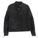 CHROME HEARTS クロムハーツ(原本無) RACING2 レーシング2 パッチ ダガージップ シングル ライダース ジャケット 牛革 メンズ【古着】【中古】
