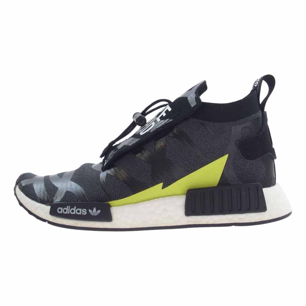 adidas アディダス スニーカー 19SS EG0936 × NEIGHBORHOOD ネイバーフッド × A BATHING APE ア ベイシング エイプ NMD STEALTH スニーカー ブラック系 27cm メンズ【中古】