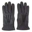 UGG アグ Point Leather Glove ポイント ラム レザー グローブ ブラック系 M メンズ【中古】