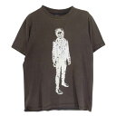 NUMBER(N)INE ナンバーナイン 04SS ドリーム期 アーカイブ 宮下本人期 スカル サングラス ダメージ加工 プリント 半袖 Tシャツ ブラウン系 2 メンズ【古着】【中古】