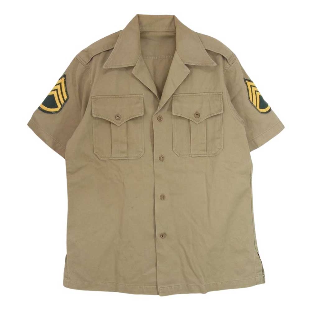 ヴィンテージ Vintage USMC 袖 ワッペン ショートスリーブ 半袖 シャツ ベージュ系 サイズ表記無 メン..