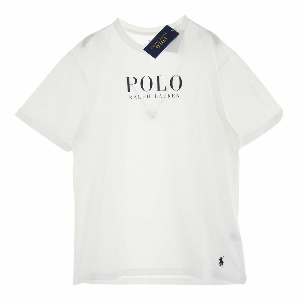 POLO RALPH LAUREN ポロ・ラルフローレン Tシャツ Logo printed Short Sleeve CrewNeck ロゴ プリント ショートスリーブ クルーネック 半袖 Tシャツ オフホワイト系 L 【新古品】【未使用】 メンズ【古着】【中古】