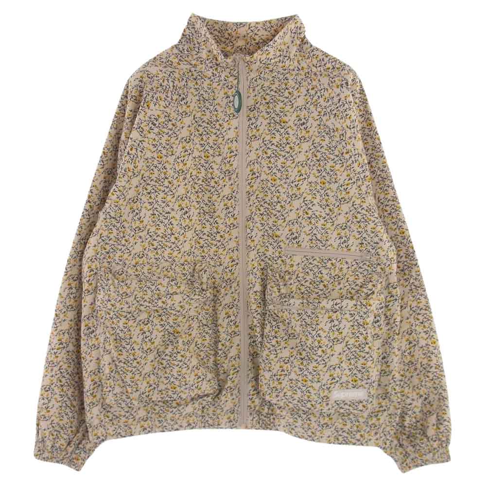 Supreme シュプリーム ジャケット 23SS Raglan Utility Jacket ラグラン ユーティリティ ナイロン ジャケット フローラル 花柄 総柄 フラワー オフホワイト系 イエロー系 L 【極上美品】 メンズ【古着】【中古】