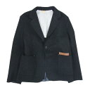 SUNSEA サンシー 19AW 19A38 Cut Off Melton Jacket ウール カットオフ テーラード ジャケット グレー系 3 メンズ【古着】【中古】