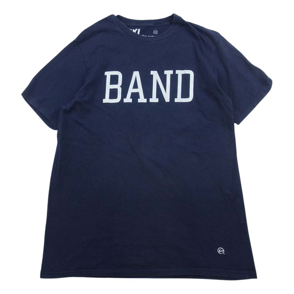 デニムバイヴァンキッシュ denim by vanquish fragment フラグメント BAND バンド プリント 半袖 Tシャツ ネイビー系 XL メンズ【古着】【中古】