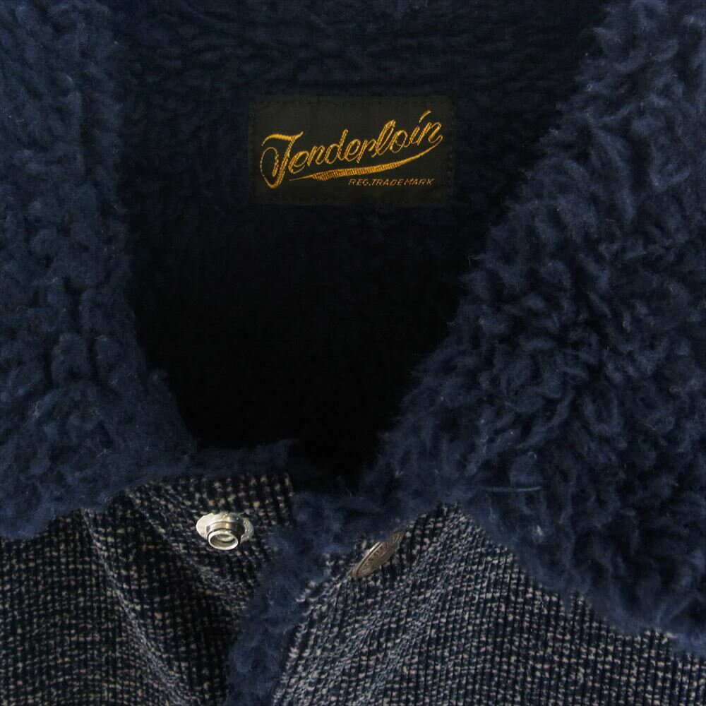 TENDERLOIN テンダーロイン T-SADDLE CORDUROY JKT サドル コーデュロイ ボア ジャケット ネイビー系 S メンズ【古着】【中古】