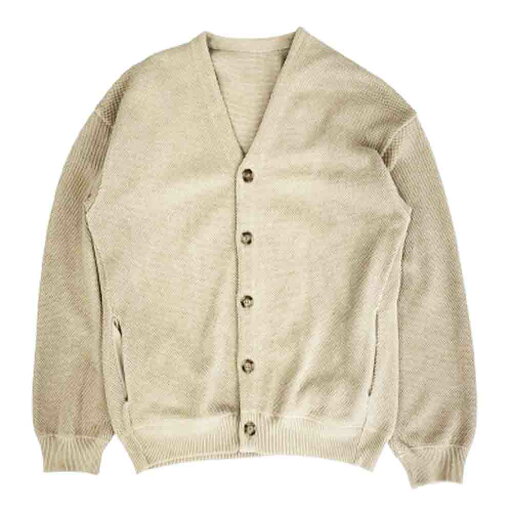 crepuscule クレプスキュール 2203-019 Moss Stitch V/N Cardigan モス ステッチ カーディガン ベージュ メンズ【古着】【中古】 crepuscule クレプスキュール 2203-019 Moss Stitch V/N Cardigan モス ステッチ カーディガン ベージュ メンズ【古着】【中古】