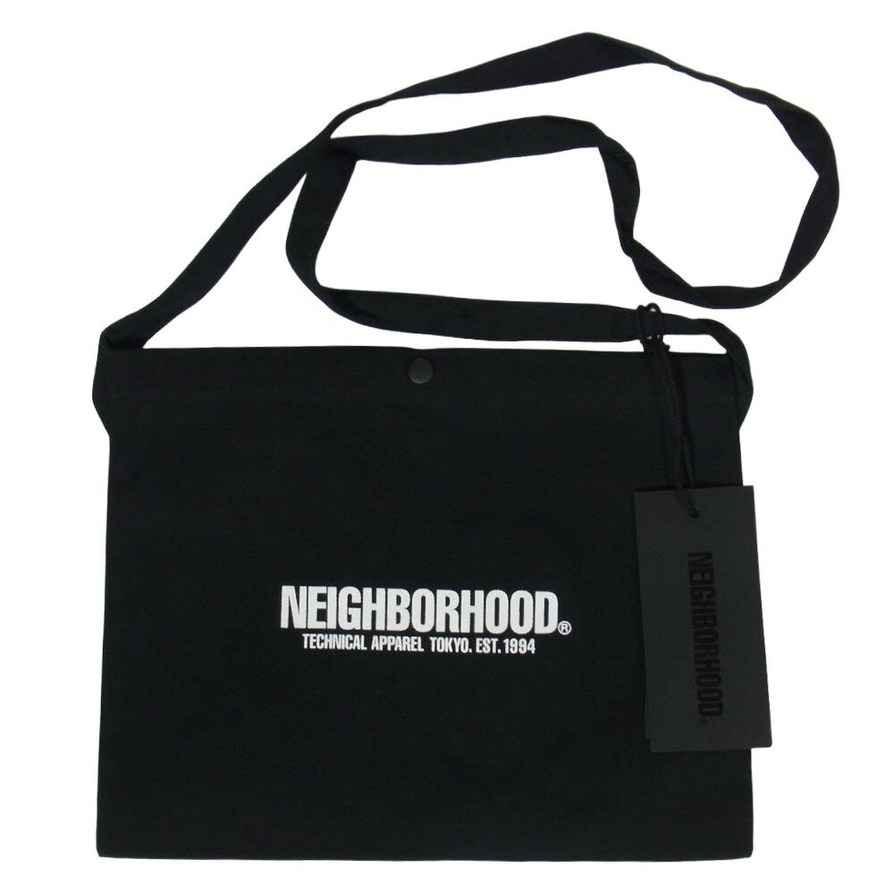 NEIGHBORHOOD ネイバーフッド 23SS 231LBNH-CG01S LOGO PRINT SACOCHE ロゴ プリント サコッシュ ブラック系 F 【新古品】【未使用】 メンズ【中古】