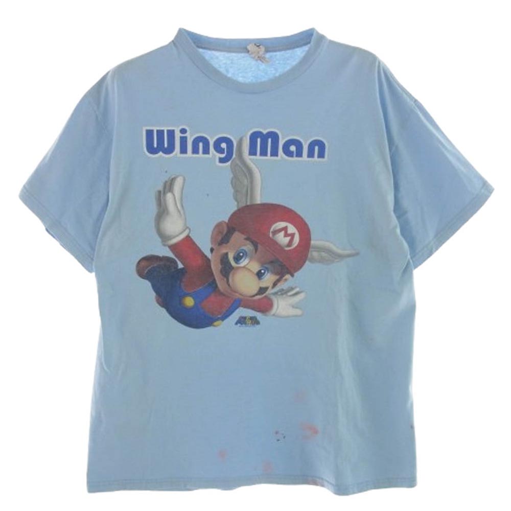 ヴィンテージ VINTAGE 00s DELTAボデイ Nintendo スーパーマリオ64 Wing Man Tシャツ ライトブルー系 L メンズ【古着】【中古】