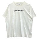 BURBERRY バーバリー 8055309 ロゴ プリント クルーネック 半袖 Tシャツ ホワイト系 メンズ【古着】【中古】