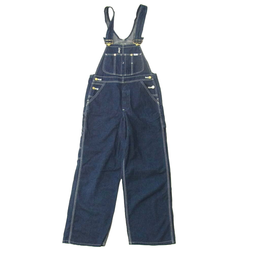 Lee リー 254 デニム オーバーオール サロペット インディゴブルー系 28×33 メンズ【古着】【中古】