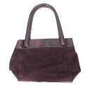MAX MARA マックスマーラ パイソン スエード ハンドバッグ パープル系【中古】