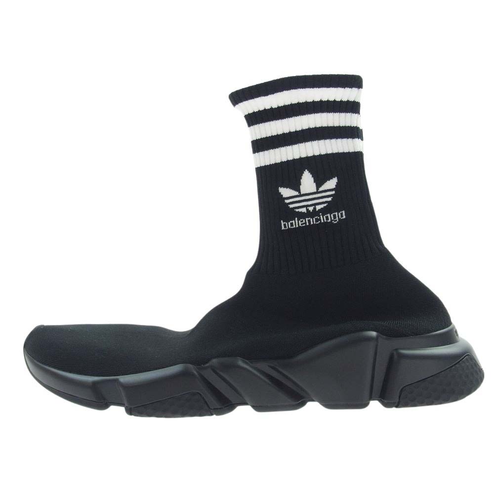 BALENCIAGA バレンシアガ スニーカー ADIDAS アディダス 717591 23SS WBDV1 1009 SPEED TRAINER スピードトレーナー ハイカット ソックススニーカー ブラック系 43 【新古品】【未使用】 メンズ【中古】