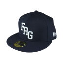 FRAGMENT DESIGN フラグメントデザイン NEW ERA ニューエラ FRG刺繍 ベースボール キャップ 帽子 ブラック系 56.8 メンズ【中古】