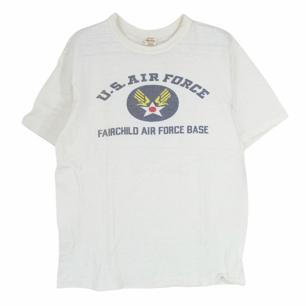 Buzz Rickson 039 s バズリクソンズ Tシャツ FAIRCHILD AIR FORCE BASE プリント 半袖 Tシャツ オフホワイト系 M メンズ【古着】【中古】