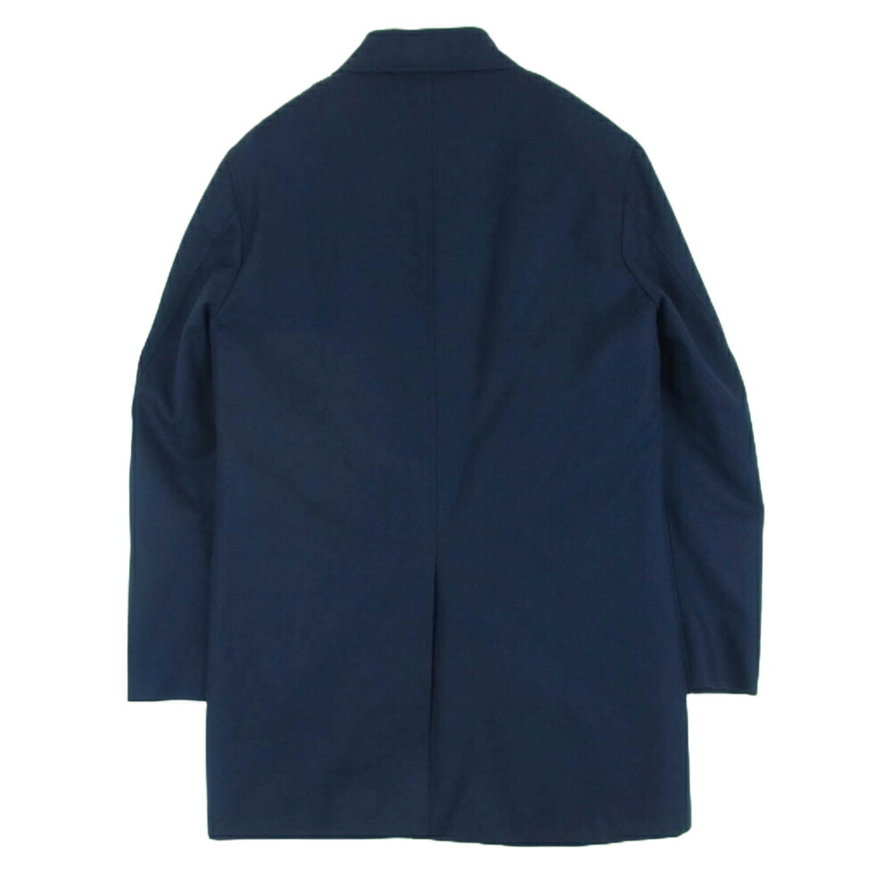 EDIFICE エディフィス 15-020-320-0010-3-0 ライナー付き ウール混 ステンカラー コート 中国製 ネイビー系 46 メンズ【古着】【中古】