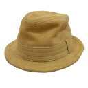 LOST CONTROL ロストコントロール L10W4-8004 Short Prim Leather Hat ゴート スエード ハット 帽子 ブラウン系 メンズ【中古】