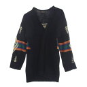 PENDLETON ペンドルトン ネイティブ柄 コットン カーディガン ガウン ブラック マルチカラー系 M メンズ【古着】【中古】(4)
