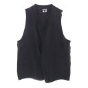 BLACK COMME des GARCONS ブラックコムデギャルソン 1G-V002 AD2020 レーヨン バック刺繍 ベスト ブラック系 L メンズ【古...