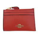 COACH コーチ 88250 IMF8Q MINI SKINNY ID CASE ミニ スキニー IDケース カードケース パスケース 定期入れ レッド系 【...
