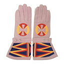 Vivienne Westwood ヴィヴィアンウエストウッド クロスプリント レザー グローブ ピンク系 ピンク系 レディース【中古】