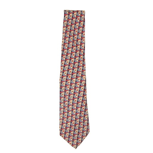 GUCCI グッチ トランプ柄 シルク ネクタイ レッド系 メンズ【中古】 GUCCI グッチ トランプ柄 シルク ネクタイ レッド系 メンズ【中古】