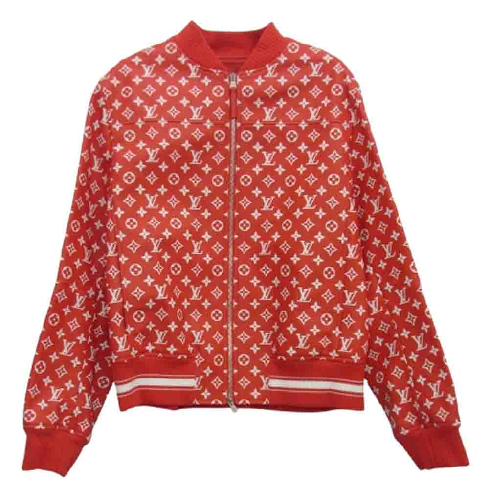 Supreme シュプリーム 17AW HDL90ED0S × LOUIS VUITTON ルイヴィトン LV Leather Baseball Jacket ...