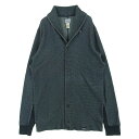 DIESEL ディーゼル ショールカラー コットン カーディガン 中国製 グレー系 L メンズ【古着】【中古】