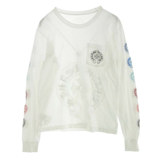 CHROME HEARTS クロムハーツ(原本無) Multi Color Horseshoe L/S Tee マルチカラー ホースシュー プリント ロングスリーブ Tシャツ 長袖カットソー ホワイト系 M メンズ【古着】【中古】 CHROME HEARTS クロムハーツ(原本無) Multi Color Horseshoe L/S Tee マルチカラー ホースシュー プリント ロングスリーブ Tシャツ 長袖カットソー ホワイト系 M メンズ【古着】【中古】