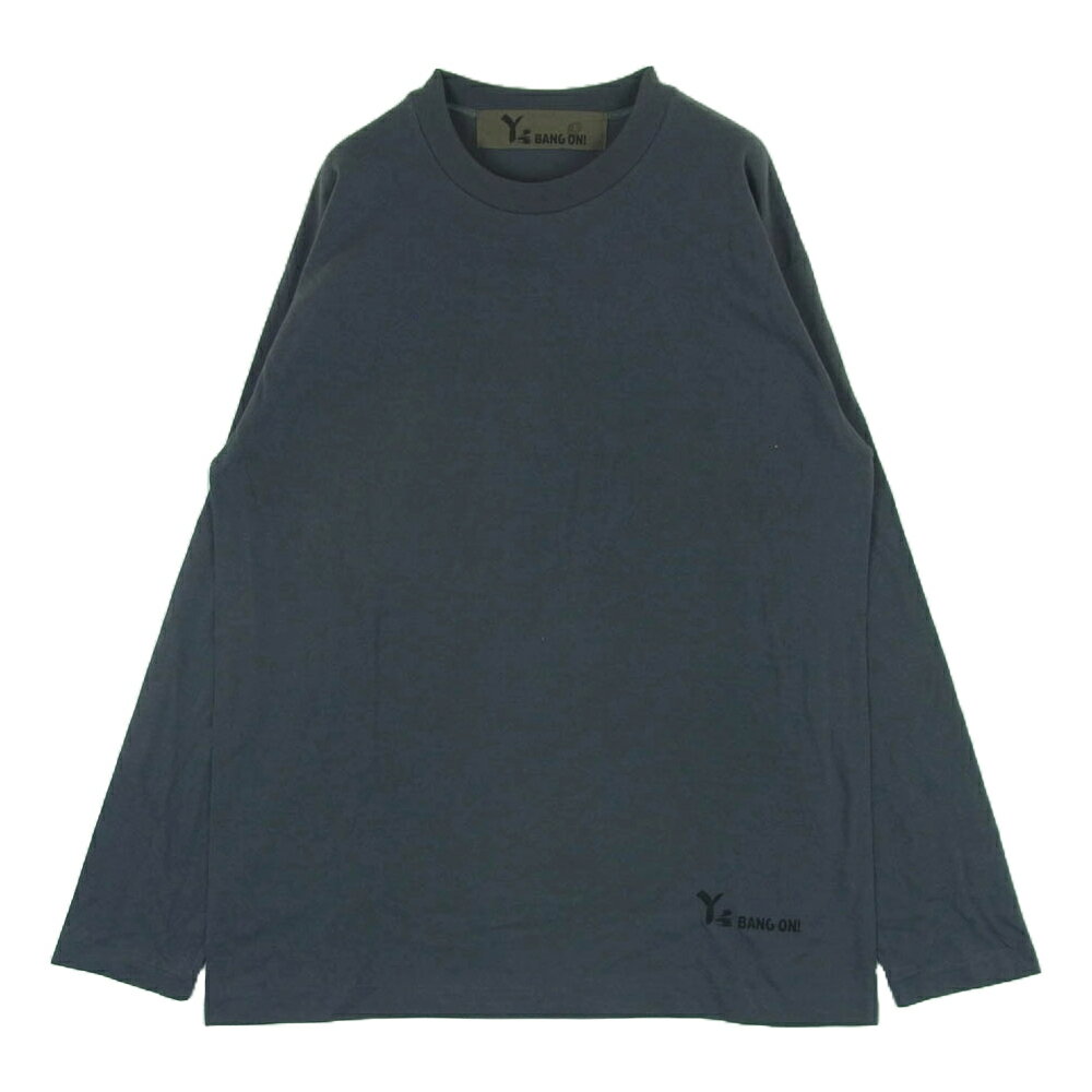 Y's Yohji Yamamoto ワイズ ヨウジヤマモト YA-T30-052 BANG ON! プリント ロングスリーブ カットソー 長袖 グレー系 2 メンズ【古着】【中古】