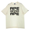 A BATHING APE アベイシングエイプ APE SHALL NEVER KILL APE CAMO エイプ シャル ネバー キル エイプ カモ柄 半袖 Tシャツ L ホワイト系 L メンズ【古着】【中古】