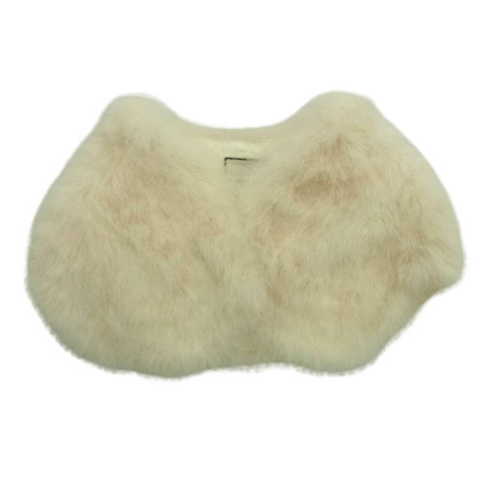 GUCCI グッチ ファー ショール ティペット ホワイト系 レディース【中古】