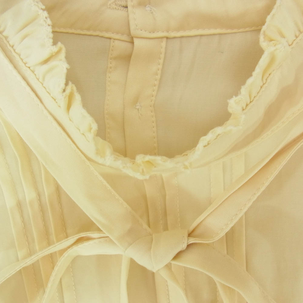 ミラオーウェン Mila Owen 09WFT235044 リボン付き 長袖 ブラウス シャツ イエロー系 0 レディース【古着】【中古】 auc-life-sendai-10299818 ブランド古着 ライフ楽天市場店 サンプル画像3