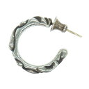 CHROME HEARTS クロムハーツ(原本無) SCROOL HOOP スクロール フープ ピアス シルバー系 メンズ【中古】