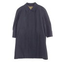 Aquascutum アクアスキュータム チェックウールライナー付き ステンカラー コート ダークネイビー系 メンズ【古着】【中古】