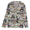 HYSTERIC GLAMOUR ヒステリックグラマー 0243CD03 アメコミ風 総柄 カーディガン マルチカラー系 S メンズ【古着】【中古】