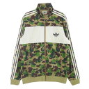 A BATHING APE アベイシングエイプ BK4569 × adidas アディダス Track Jacket カムフラージュ トラックジャケット マルチカラー系 X0 メンズ【古着】【中古】