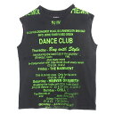 ミスビヘイブ MISBHV ダメージ加工 タンクトップ ノースリーブTシャツ ブラック系 ライトグリーン系 XL メンズ【古着】【中古】