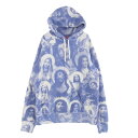Supreme シュプリーム 18AW Jesus and Mary Hooded Sweatshirt ジーザス アンド マリア フーデッド スウェットシャツ パーカー パープル系 M メンズ【古着】【中古】