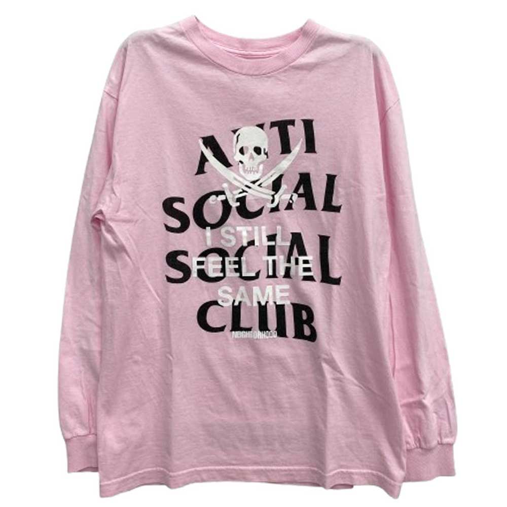 NEIGHBORHOOD ネイバーフッド 192GEASN-LTM01S ASSC ANTI SOCIAL SOCIAL CLUB アンチソーシャルソーシャルクラブ ロゴプリント 長袖 Tシャツ M メンズ【古着】【中古】