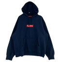 Supreme シュプリーム 24AW Box Logo Hooded Sweatshirt ボックスロゴ フーデッド スウェットシャツ フーディ パーカー ネイビー ネイビー系 XXL メンズ【古着】【中古】